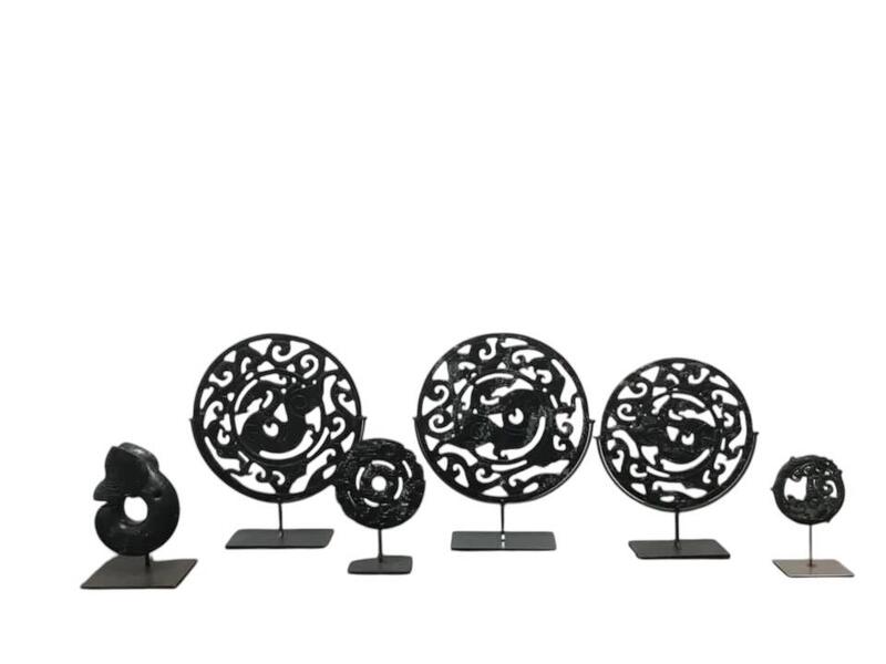 Black marble pieces
