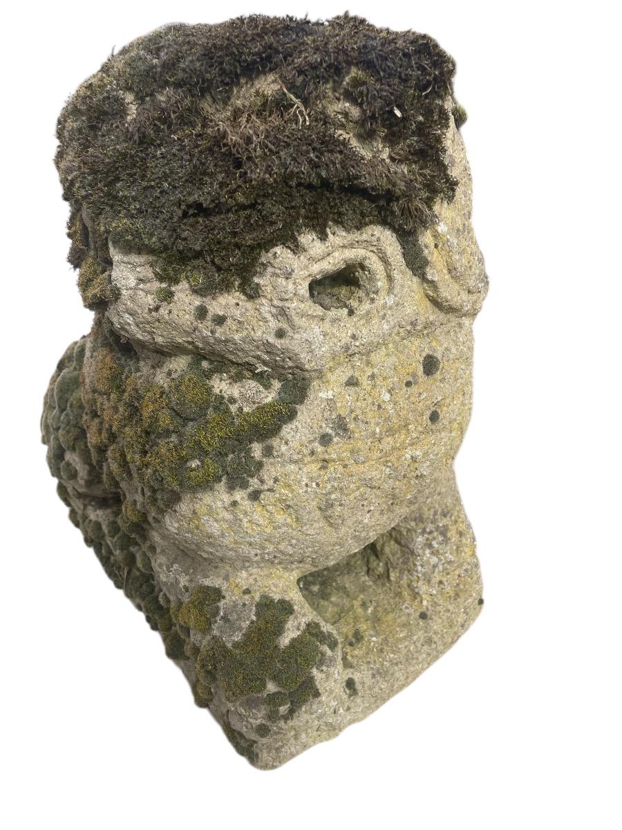 Lion in blue limestone 