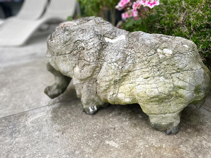 Natural stone elephant 