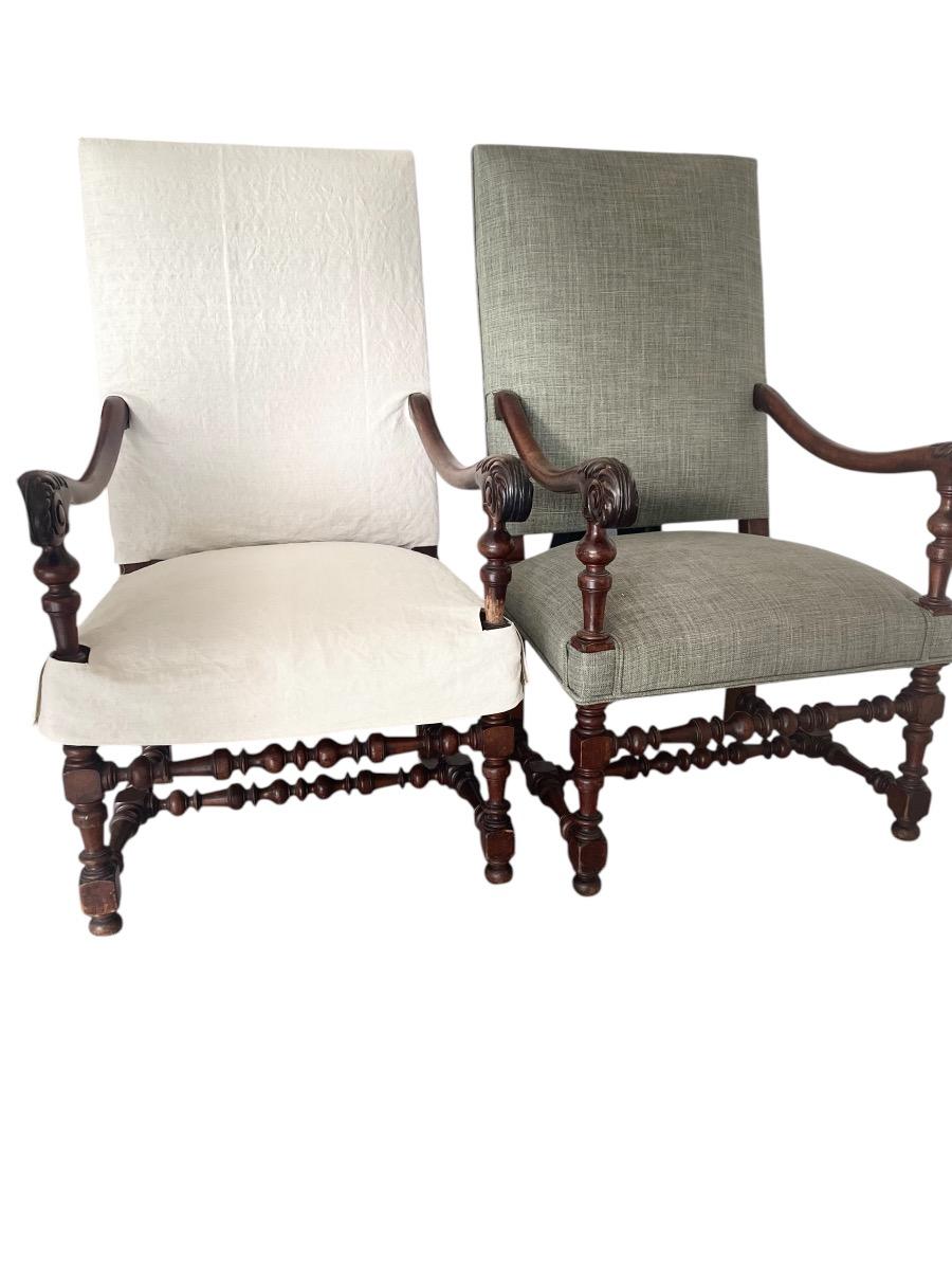 Pair of Louis XIV armchairs 